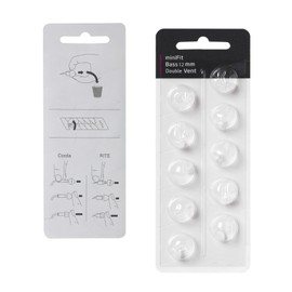 Hearing Aid Domes for Oticon Replacements, Oticon Minifit Single Vent Bass Domes (8 mm/2 Packs）, Universal Domes for Oticon Hearing Aid Supplies. (12MM Double Vent)