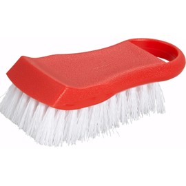 Soro Essentials- 6” Cutting Board Scrub Brush with Hanging Loop Red Color Plastic- Color Coded Brush Cutting Board Scrub Brush for Washing Cutting Boards with Easy Grip Kitchen Essential