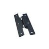 QCAA Black Steel Hinge Offset for Cabinet Door, 3/8", Matte