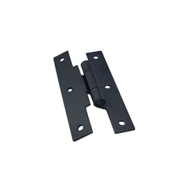 QCAA Black Steel Hinge Offset for Cabinet Door, 3/8", Matte Black, 12 Pack, Made in Taiwan