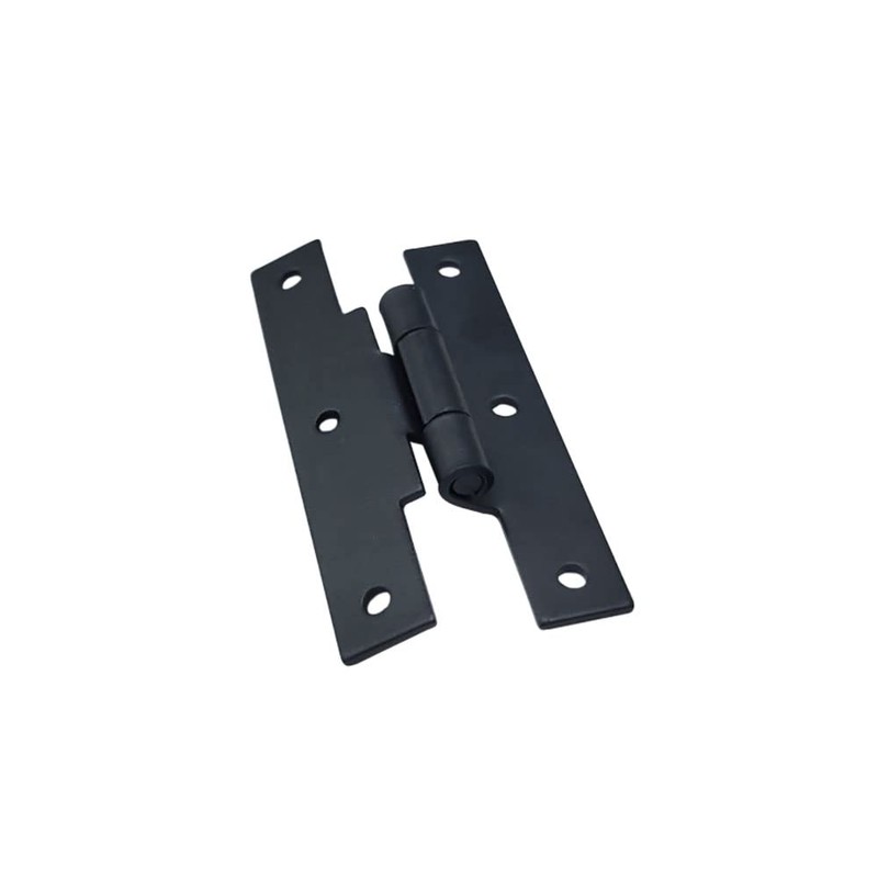 QCAA Black Steel Hinge Offset for Cabinet Door, 3/8", Matte