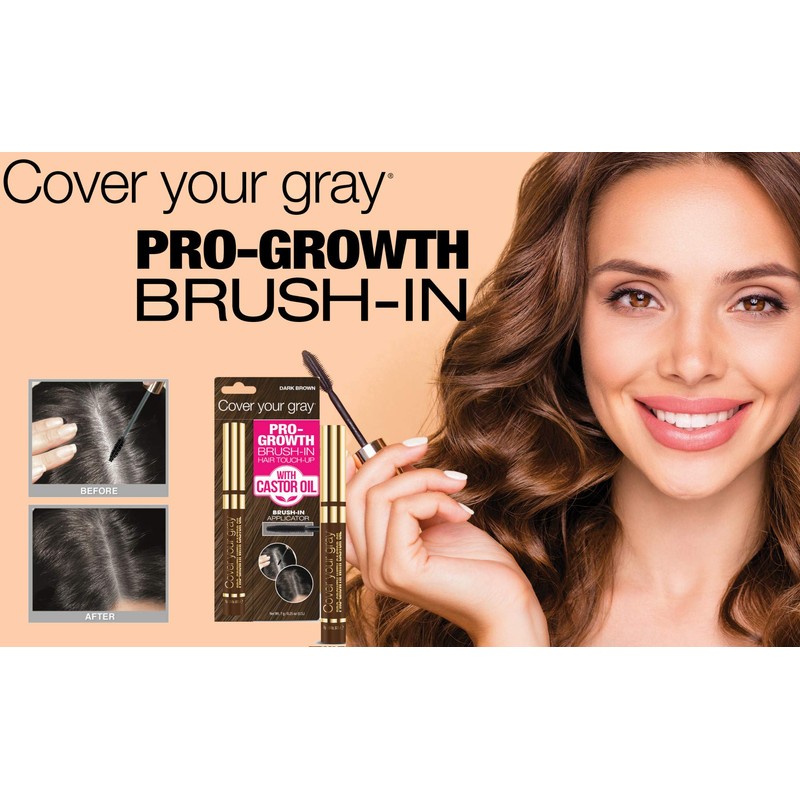 Cover Your Gray Pro-Growth Hair Touch-up with Castor Oil -