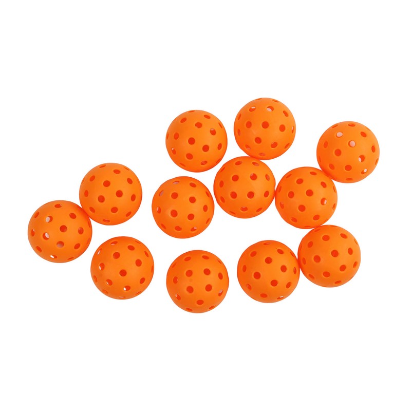 12PCS 74mm 40 Holes Pickleballs PE Plastic High Elasticity Pickleball