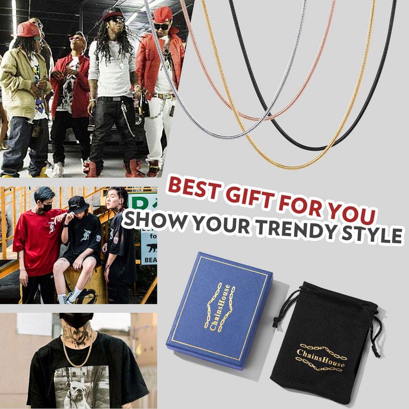 ChainsHosue Stainless Steel Snake Chain 1.2 mm Wide Women's Chain