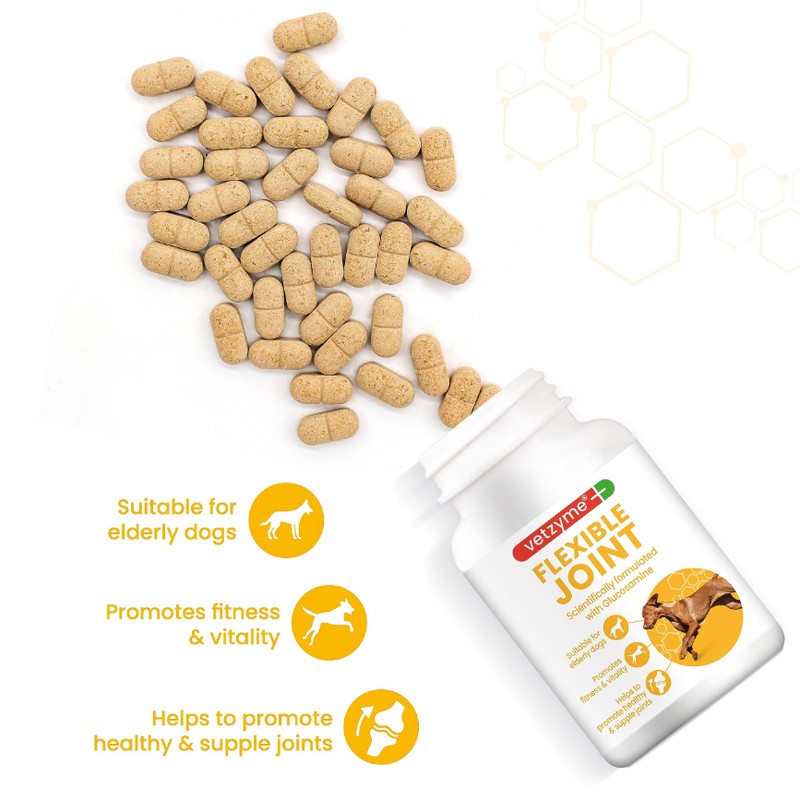 Vetzyme Flexible Joint Supplements for Dogs (30 Tablets) - Hip