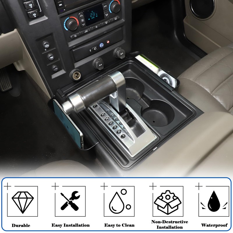 Gear Shift Organizer Tray Fit for Hummer H2 2003-2009, Center