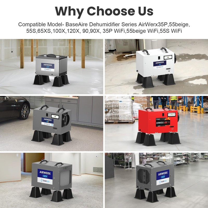 BaseAire Dehumidifier Riser Kit for BaseAire Commercial, Crawlspace, Basement, Garage