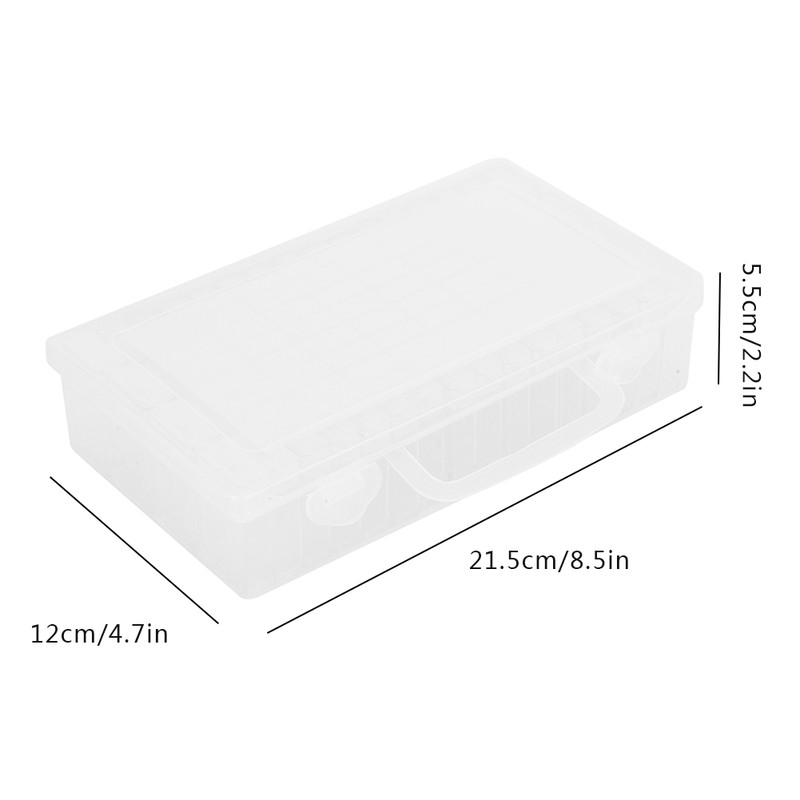 64 Gird Diamond Painting Container Clear Plastic Cross Stitch Hand‑Made