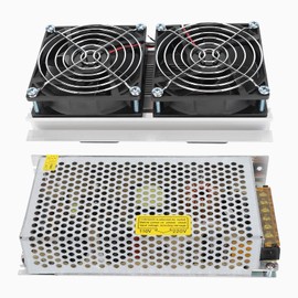 Thermoelectric Refrigeration Cooling System 2 Core Semiconductor Cooler Air Conditioning with User Manual and Power Cord(US Plug 110V)