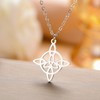 KKJOY Witches Knot Necklace Stainless Steel Celtic Triangle Knot Wiccan