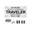BLVD Right To Travel Traveler Grey Photo License Plate