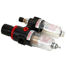 1/4 Inch Pressure Regulator Filter, Compressed Air Pressure Regulator Filter, 1/4 Inch Compressed Air Water Separator, Compressor Filter for Compressor Filters and Air Tools, with Pressure Gauge