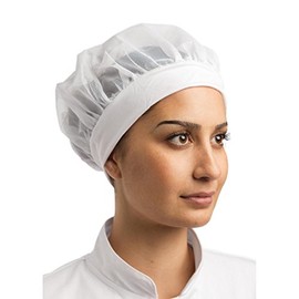 Whites Chefs Clothing B252 Net Top Comfy Hat with Elasticated Headband, One Size