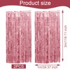 2Pcs 3.2ft x 9.8ft Foil Fringe Curtain, Foil Backdrop Fringe