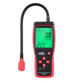Handheld Combustible Gases Leak Detector Natural Gases Leakage Tester Portable Combustible Gases Concentration Analyzer Meter with Temperature Test and Sound Light Alarm Function-GTRH