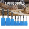 4 Flutes Carbide End Mill Set, 8pcs 2-12mm 4 Flutes