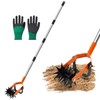 72 Inch Rotary Cultivator Tool, Hand Tiller for Gardening, 2-in-1