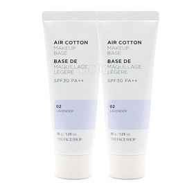 The Face Shop Air Cotton Makeup Base 35gx2 - Lavender / 더페이스샵 에어코튼 메이크업 베이스35gx2-라벤더
