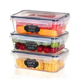 Goldeluxe 3 x 840ml Food Storage Containers with Lids, Freezer Containers, BPA Free and 100% Airtight