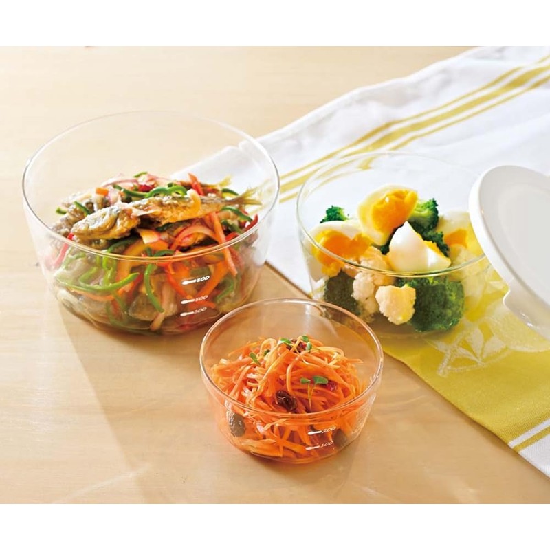 Hario MST-60-TW Heat-resistant Glass Storage Container, Round, 20.3 fl oz