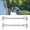 2pcs Jaw and Jaw Turnbuckle Stainless Steel Turnbuckle Rigging Screw