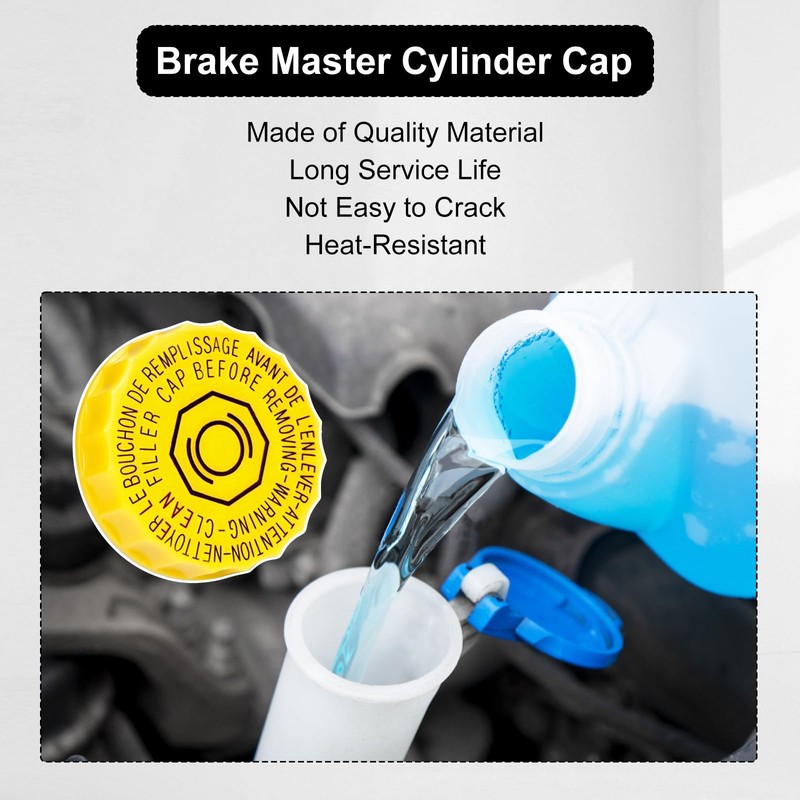 YUEARN Brake Fluid Cap, Brake Master Cylinder Reservoir Cap Replacement