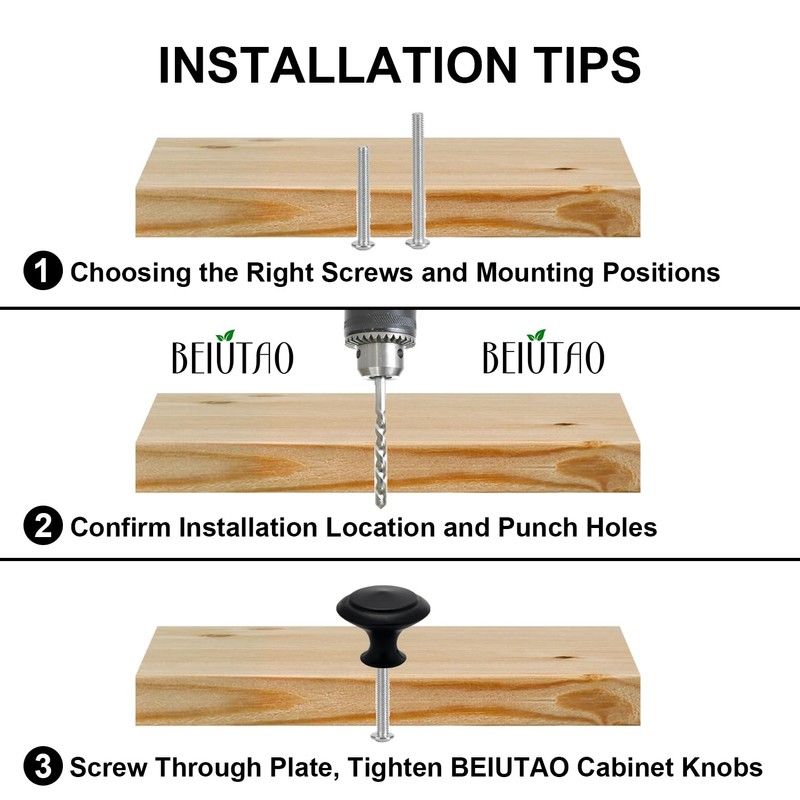 BEIUTAO 35 Pack Cabinet Knobs, 1.18in/ 30mm Dresser Knobs, Round