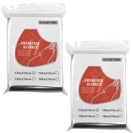 Disaster Preparedness Goods, Aluminum Sheet, Aluminum Blanket, Survival Sheet, Thermal, Compact, Lightweight, Set of 2