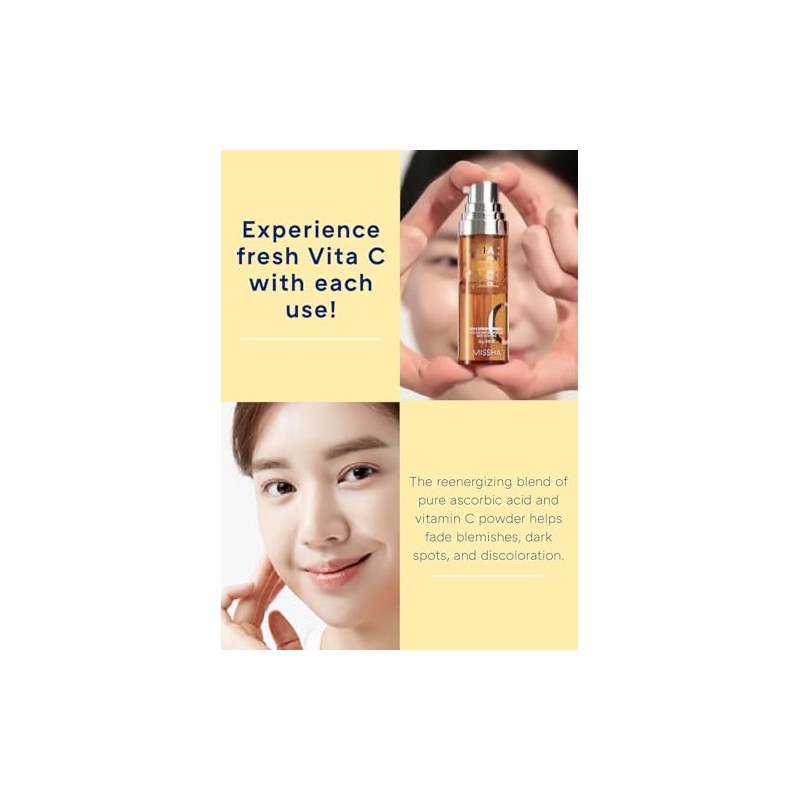 MISSHA- Suero facial con vitamina C nuestra ampolla concentrada correctora