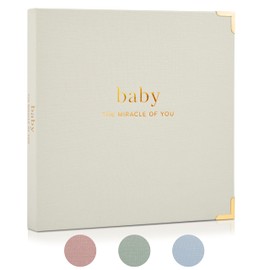 ZICOTO Keepsake Baby Memory Book for Boys and Girls – Timeless First 5 Year Baby Book – Neutral Journal Scrapbook or Photo Album - Record a Milestone for Every Event from Birth to Age 5