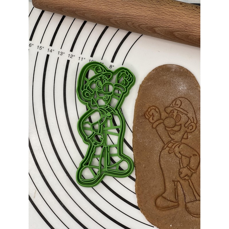 Cool Luigi Cookie Cutter & Mold Produced by 3D Kitchen