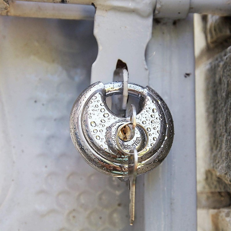 ieron Round Padlocks with 2 Keys, 70mm Heavy Duty Waterproof