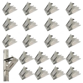 Granmagazz Pack of 20 Clips for Shelf Freezer Holder for Fridge Fridge Hooks Stainless Steel Clip for Shelf for Fridge Fridge Freezer