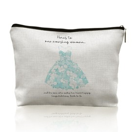 CRULTY Bride to Be Gifts Makeup Bag, Future Mrs Gifts Cosmetic Bag, Bride Gifts for Bachelorette Party, Bridal Shower Gifts for Bride, Future Bride Gifts Makeup Pouch, Fiancé Gifts Zipper Pouch