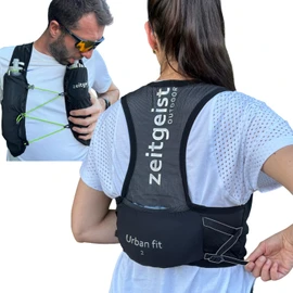 zeitgeist OUTDOOR® Running Vest for Men and Women Urban Fit 2L Optimal Fit Breathable Ultralight Running Backpack 130-170 g Hydration Backpack Running Trail Running Backpack