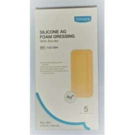 DIMORA Caja 5 Parches Foam Con Plata 10x20 Cm (similar Mepilex Ag)