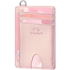 FurArt Credit Card Holder Wallet, Slim RFID Blocking Minimalist Women's Card Wallet