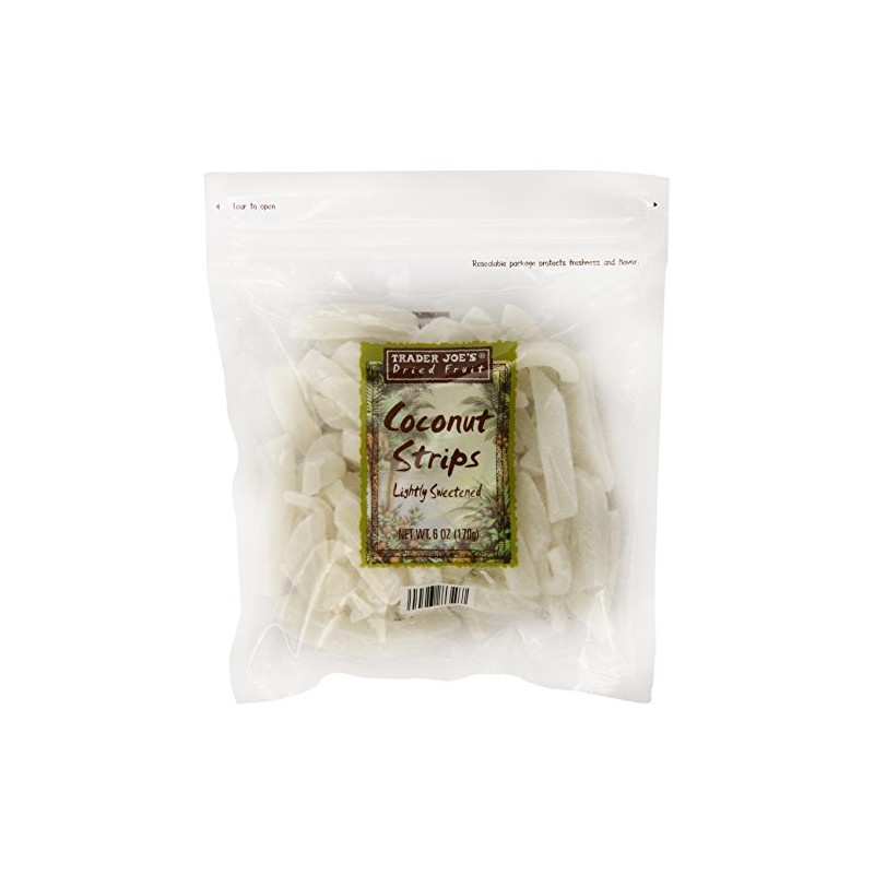 Trader Joe's Lightly Sweetened Coconut Strips, 6 oz