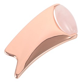 Baluue Facial Guasha Tool with Roller Ergonomic Face Massager for Skin Care Cooling Metal Eye Massage Tool for Aging Skin Tightening Lifting Portable Travel Friendly