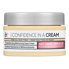 It Cosmetics Confidence in a Cream - Crema Hidratante Facial Antiedad, 48H de Hidratación Facial, Reduce Visiblemente las Líneas de Expresión Finas con Niacinamida y Escualano, 15 ml