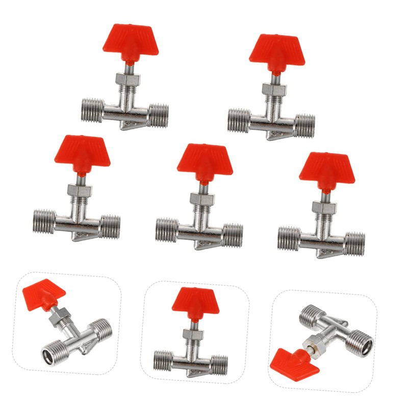 TEHAUX 5pcs Float Ball Air Compressor Valve Threaded Connectors Durable