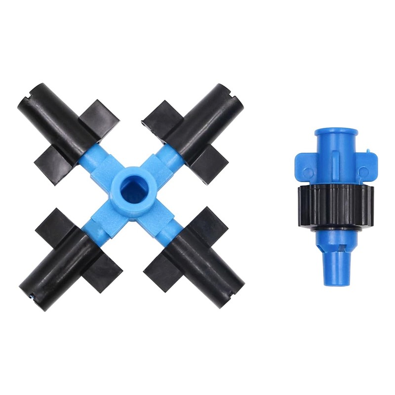ZONADAH Automatic Drop Irrigation Sprayer 4 Way Cross Atomizing Nozzle