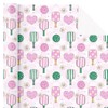 WRAPAHOLIC Preppy Pink Pickleball Wrapping Paper - Mini Roll -