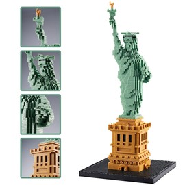 FULHOLPE Statue of Liberty Model Building Blocks Kit, 2810 Pieces New York Landmark Architecture Mirco Bricks Model Set, Nano Blocks Architecture Construction Toy Not Compatible with Major Brands