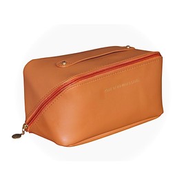 Bolsa de maquillaje de viaje, bolsas de cosméticos de gran capacidad para mujeres, bolsa portátil impermeable, bolsa de aseo, Marrón