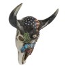 Western Patriotic Bull Cow Skull With American Flag Bald Eagle