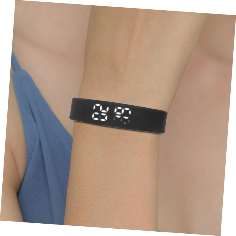 GOOHOCHY Wristband with Pedometer Sleep Black Ultra Thin Design Real