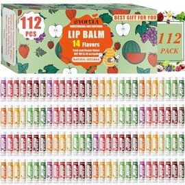 YOPELA Paquete de 112 Bálsamo Labial Natural en Masa Hidratante con Vitamina E y Aceite de Coco - Hidratante, Humectante, Calmante y Reparador para La