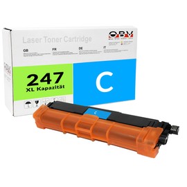 OBV TN247 Compatible Toner to Replace Brother TN-247C TN-243C for DCP L3510CDW L3550CDW HL-L3210CW L3230CDW L3270CDW L3280CDW MFC L3710CW L3730CDN L3740CDN L3740CDN 3750CDCDCDW L3770CDW Cyan