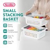 Sterilite 16608008 Small Stacking Basket with Vertical Stacking Functionality and
